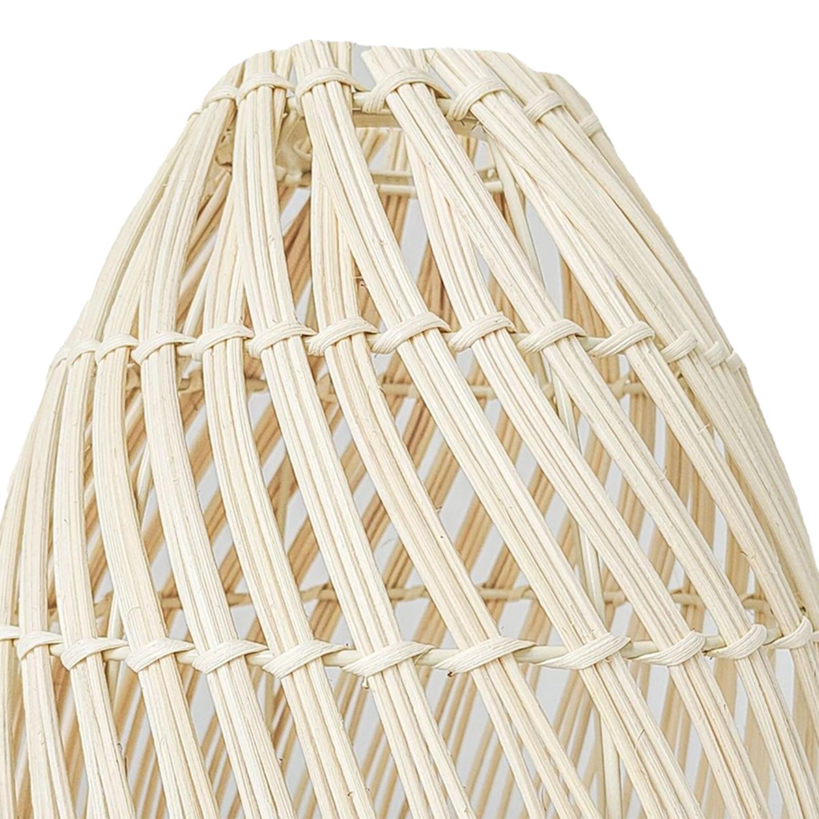 Woven Rattan Pendant Lamp Cover 1 Piece Rattan Lamp Shade for Pendant Light,