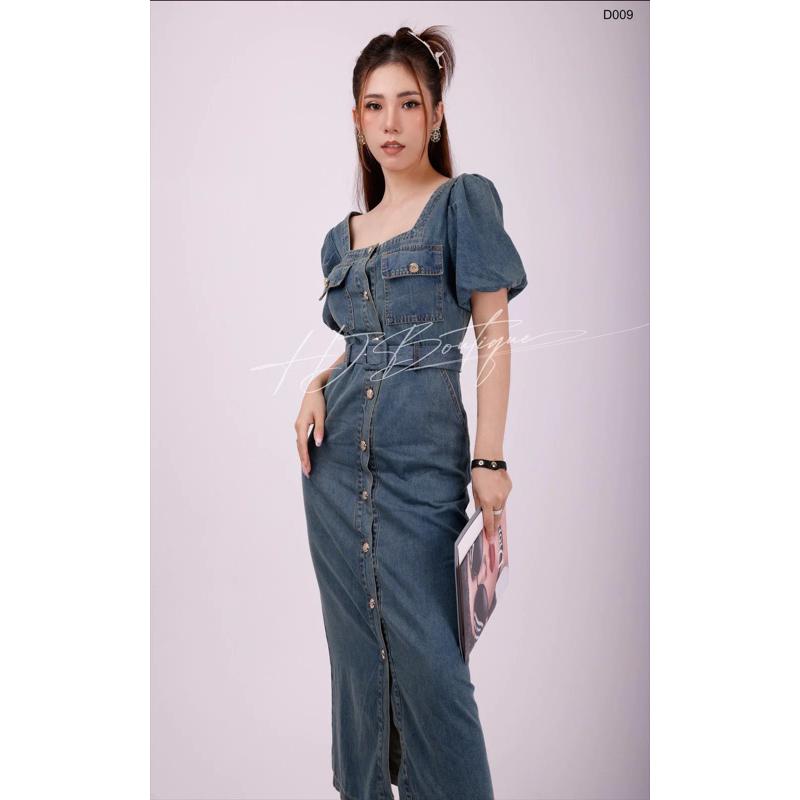 Đầm Jeans gợi cảm quý phái -D09 - Xanh, Xanh