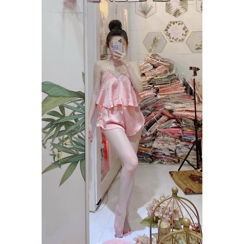 Đồ ngủ sexy nữ, Sét yếm cột dây sexy gợi cảm mùa hè- Phuongaliceshop