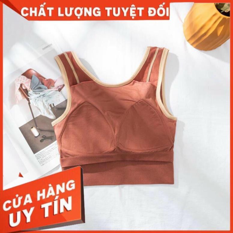 Áo Bra Ba Lỗ Viền Nổi tập gym yoga thể thao crotop sẵn đệm ngực hàng đẹp 660