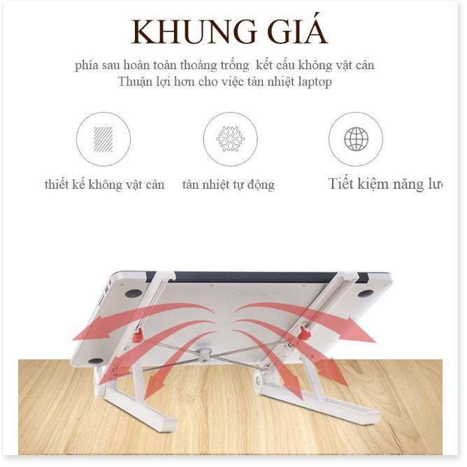 Giá đỡ laptop stand hỗ trợ tản nhiệt có thể gấp gọn chỉnh độ cao để laptop, ipad, macbook, surface