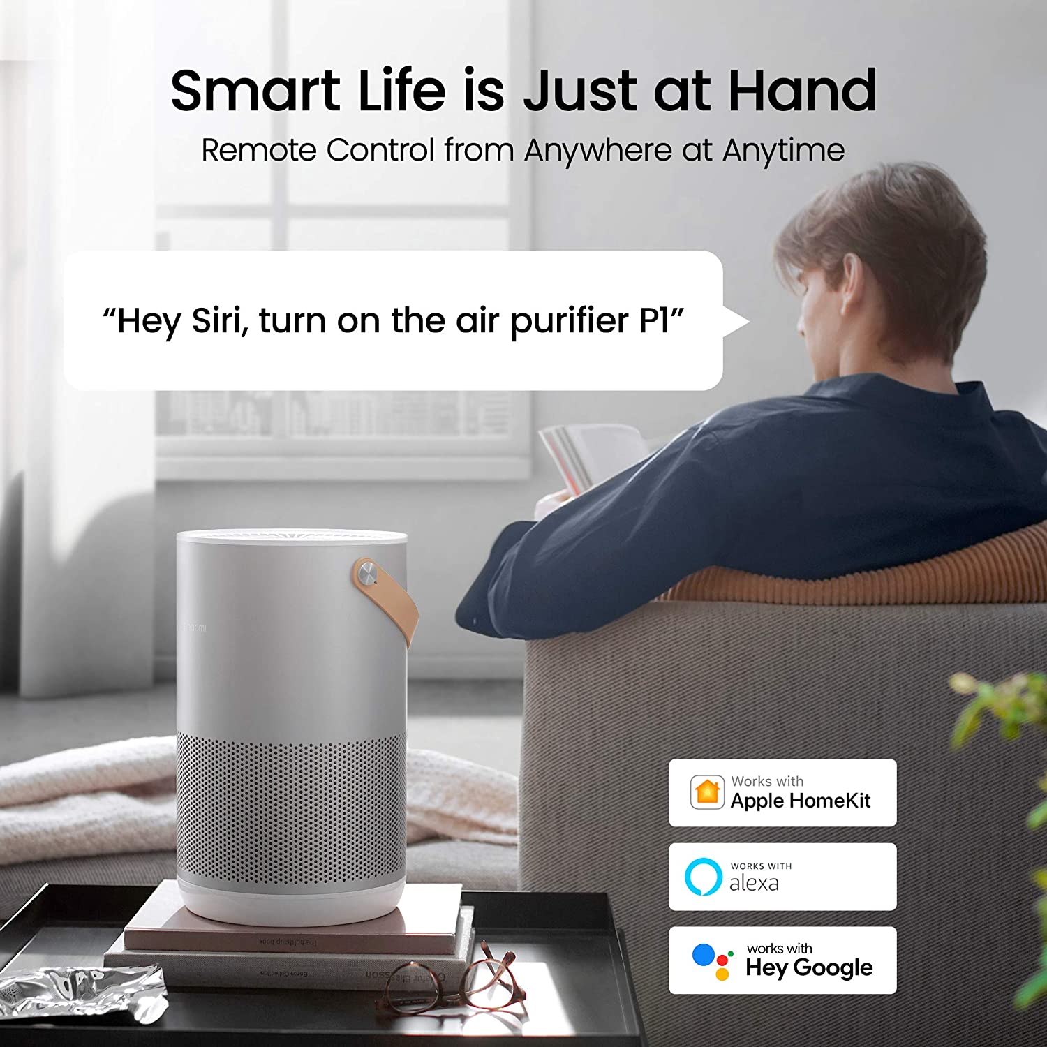 Máy Lọc Không Khí XIAOMI Smarmi Air Purifier P1, Tiêu Chuẩn Mỹ Làm Sạch Không Khí, Khử Mùi Hôi, Dị Ứng, Kết Nối App, Phù Hợp Diện Tích 30m2, Công Suất 30W - Hàng Chính Hãng