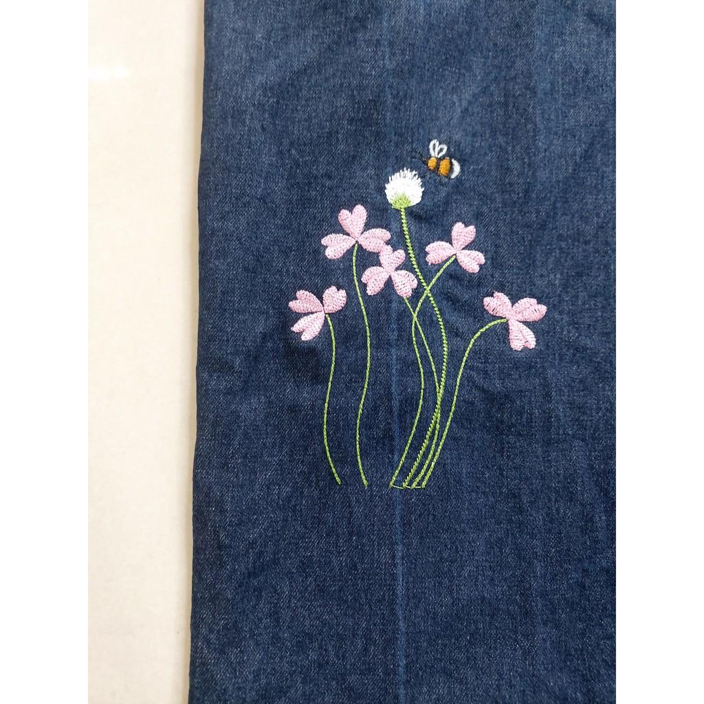 Váy chống nắng jean xẻ tà 2 bên cao cấp