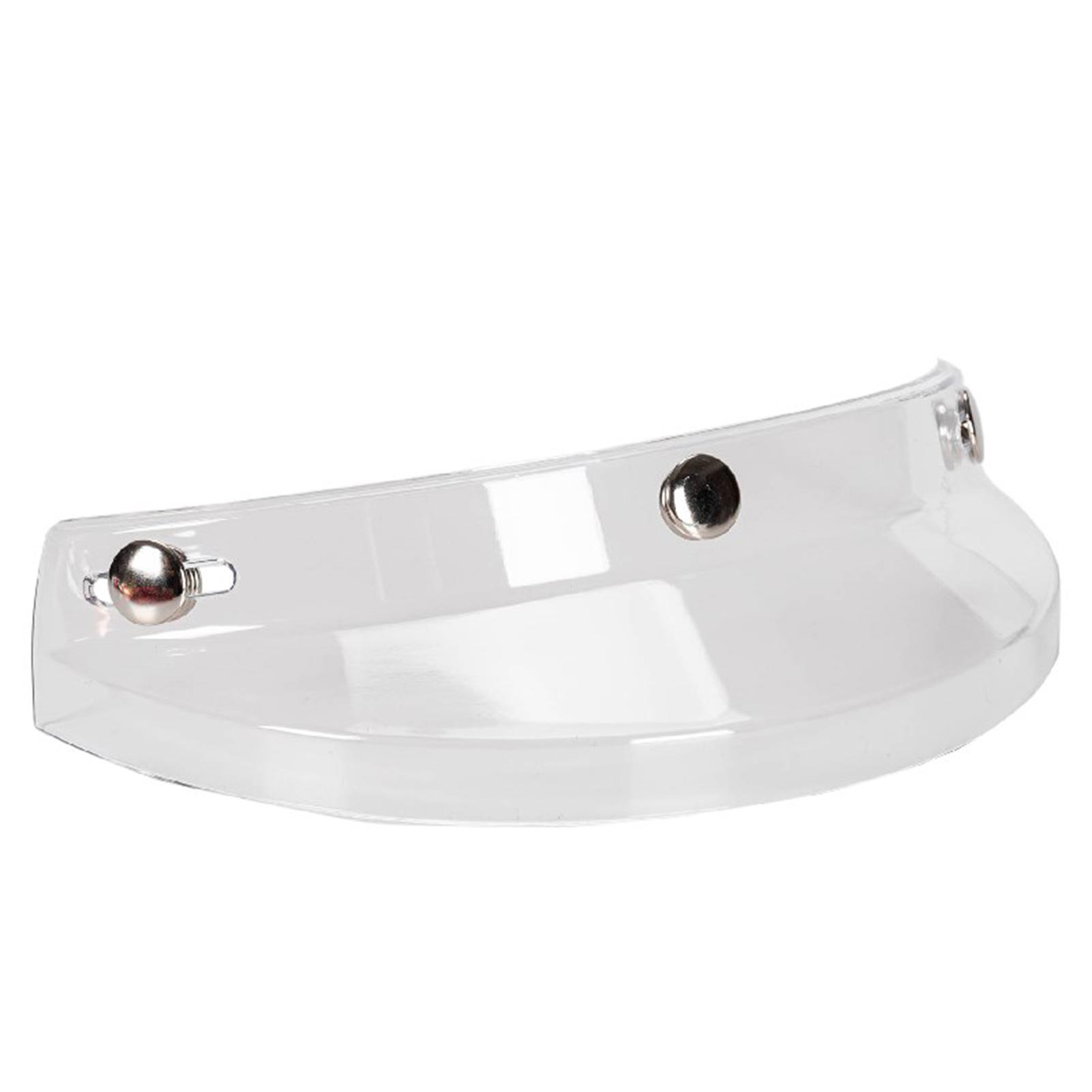 Universal Motorcycle 3 Snap-Button Visor Flip Up Down Open Face Helmet Wind Shield