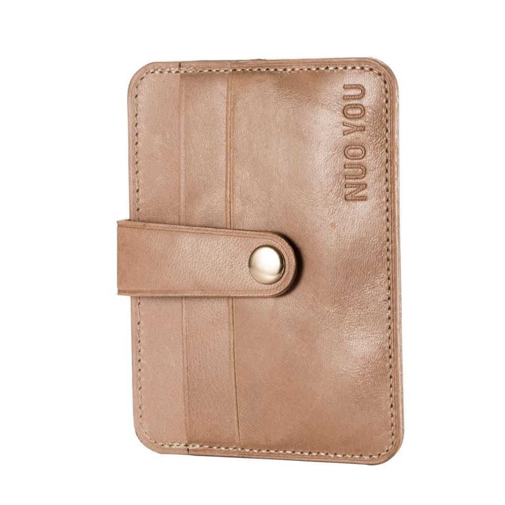 Mens Luxury Quality Suede Real Leather Credit Card ID Holder Wallet Purse Gift for Him