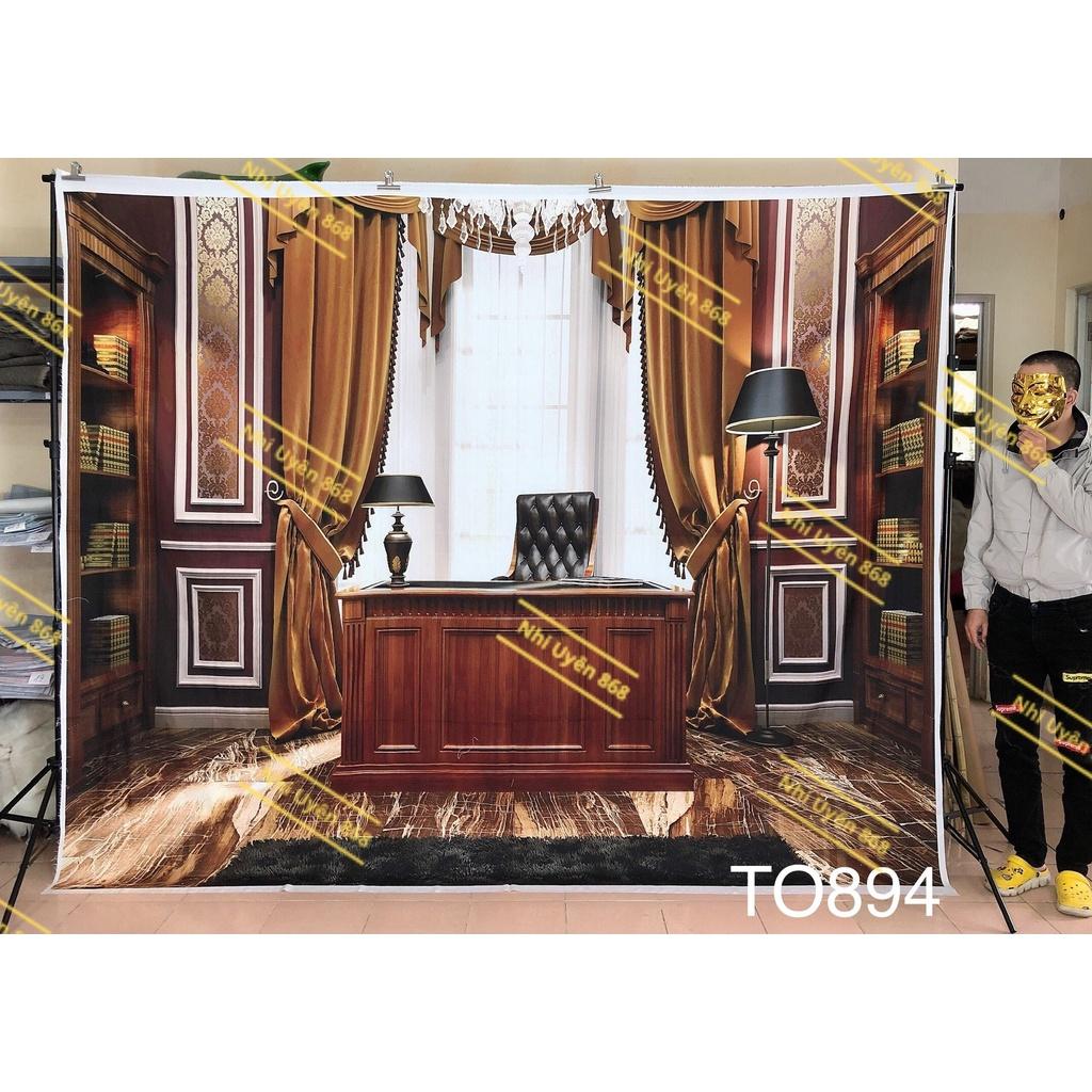Tranh vải decor / Thảm vải treo tường / Thảm vải chụp ảnh chủ đề Livestream cảnh nội thất