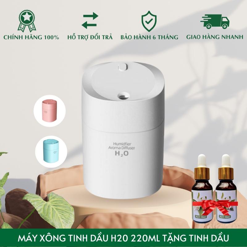 Máy tạo độ ẩm phun sương mini máy khuếch tán tinh dầu toả hương thơm cho phòng ngủ HUMIDIFIER 220ML, đèn Led