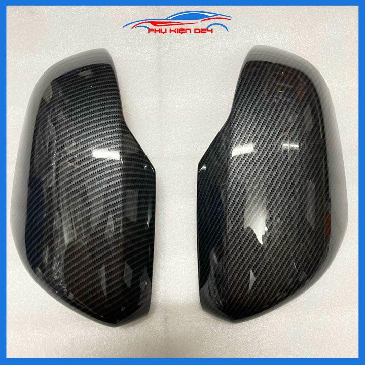 Ốp gương chiếu hậu Pajero Sport 2019-2020-2021 vân Cacbon bảo vệ chống trầy trang trí làm đẹp xe