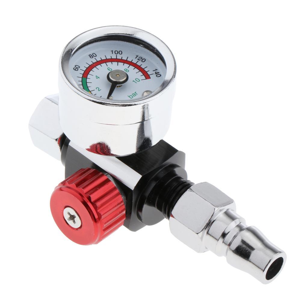 3 Pieces Spray Gun Air Pressure Regulator Spray Gun Air Gauge
