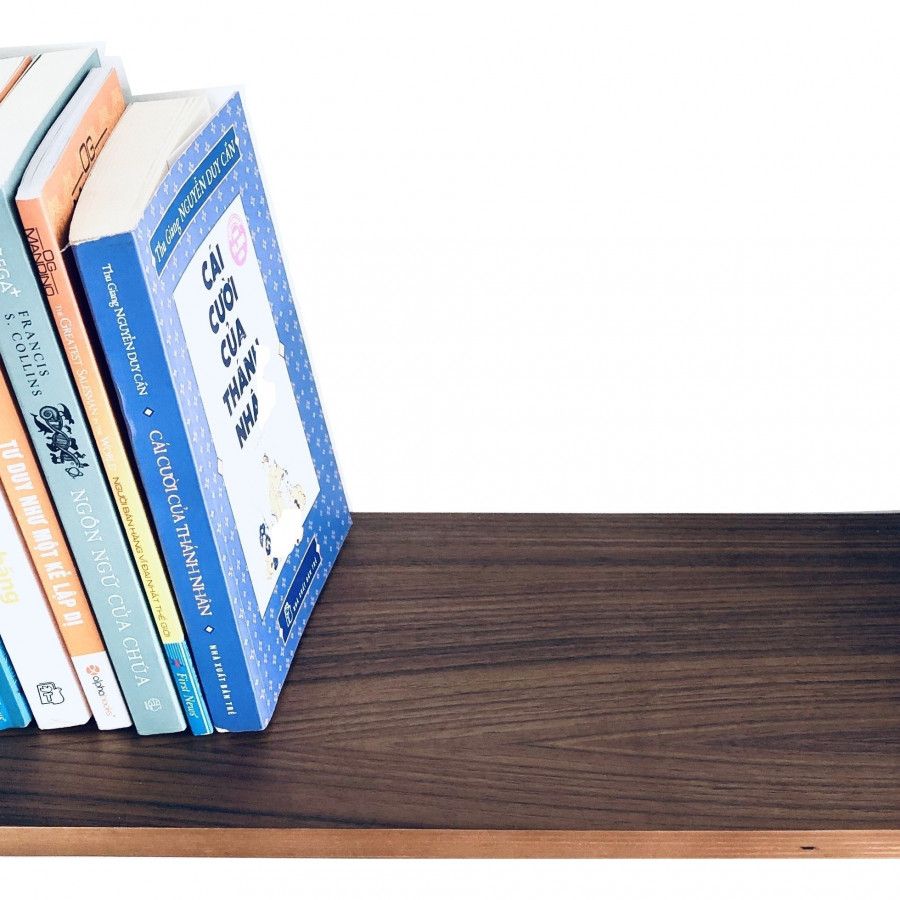 Kệ Sách Treo Tường Uốn Cong Book Shelf BS0205 - Walnut