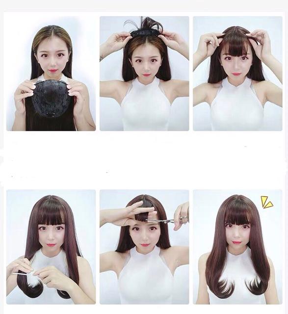 TÓC NỬA ĐẦU DÀY XOĂN DẠNG CÓ MÁI CHE HÓI LÀM DÀY TÓC