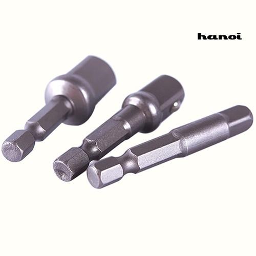 Bộ 3 Đầu Chuyển Đổi Mũi Khoan 1 / 4 3 / 8 1 / 2 Inch
