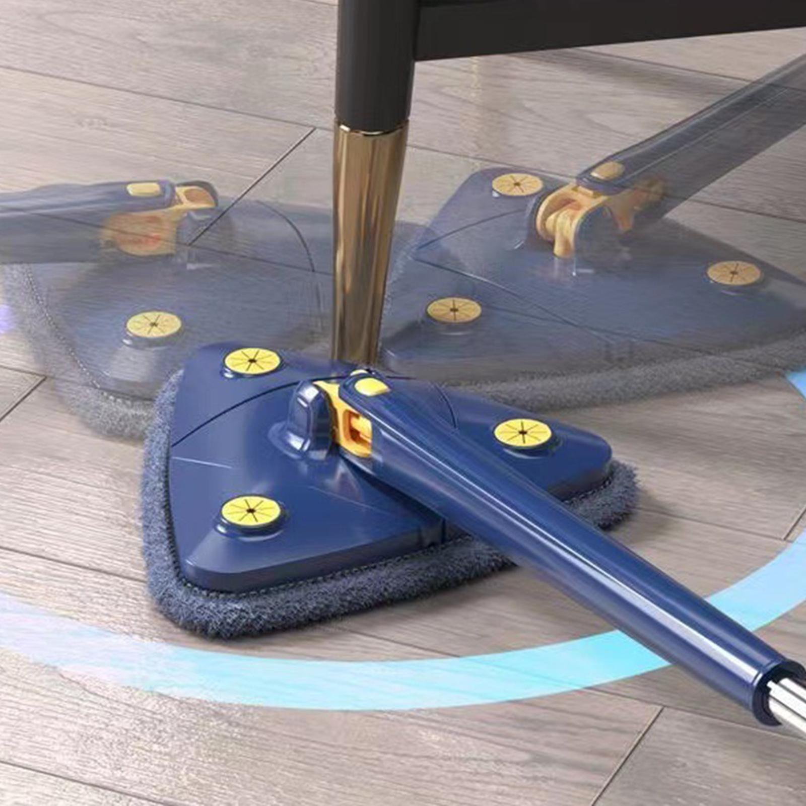 360 Rotatable Cleaning Mop with Mop Pads Triangle Floor Mop for Engineered Hardwood Laminate