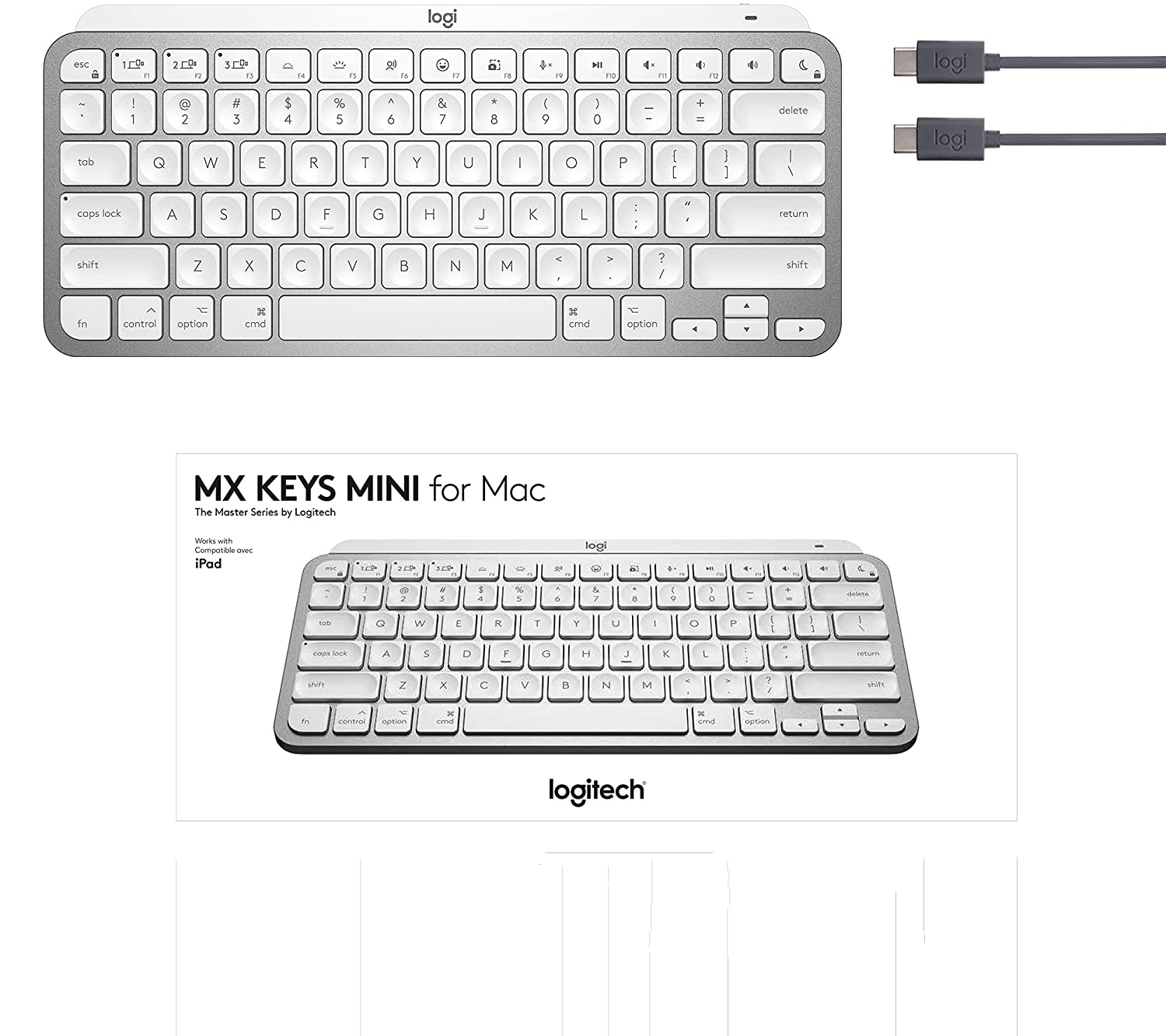 Bàn Phím Không Dây Bluetooth Logitech MX Keys Mini For Mac - Hàng Chính Hãng