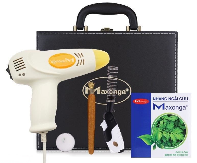 Máy Cứu Ngải Pin Sạc Maxoga HL02 nhựa Thủy Tinh