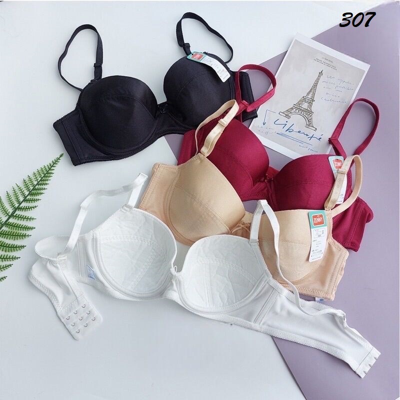 Áo Lót Nữ Mỏng Trơn Có Gọng Cúp Ngang Cài Sau 3 Móc Zenny 307 – Êm Ái, Tôn Dáng, Phong Cách