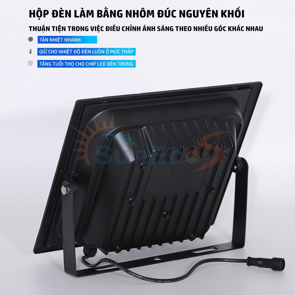 Đèn năng lượng mặt trời 300W Suneco, đèn pha led năng lượng mặt trời, chống nước IP67, Bảo hành 24T, Tặng kèm áo Suneco