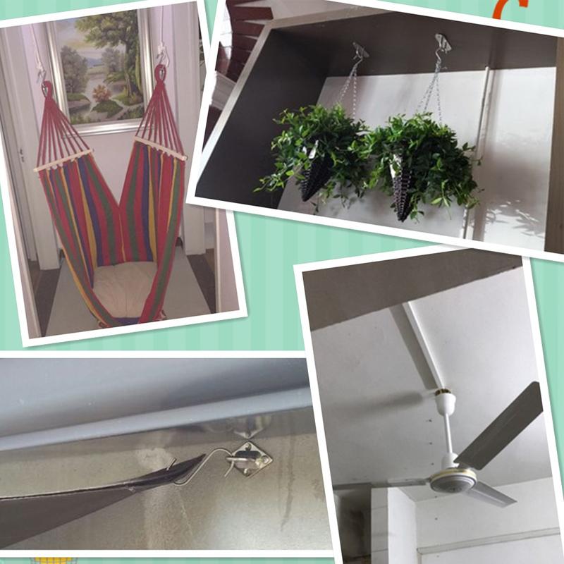 2 Chiếc M8 Xoay Được Trần Móc Treo Tường Móc Thép Không Gỉ 304 Mắt Miếng Lót Tấm Thảm Tập Yoga Xích Đu Võng