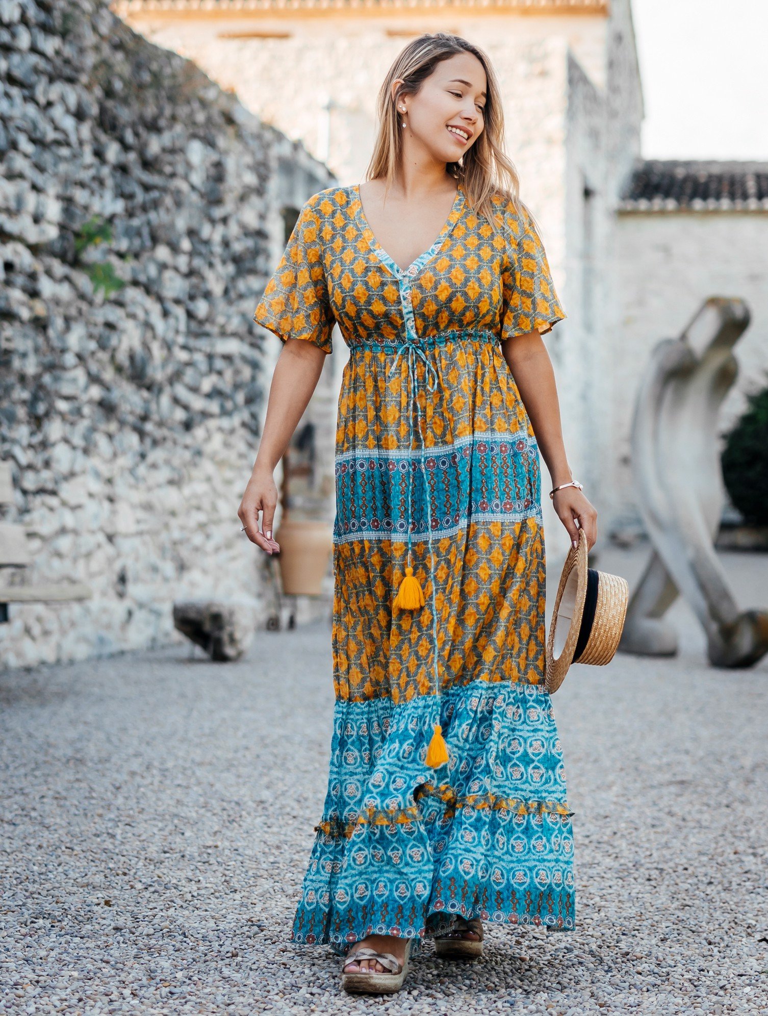 Đầm Maxi  Cotton Isla Bonita IB23478-OR