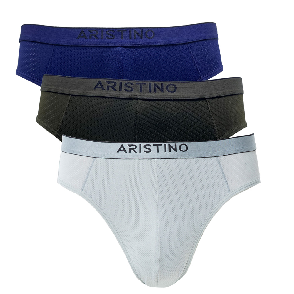 Combo 3 chiếc quần lót thông hơi nam Aristino ABF060, mềm mịn, thoáng khí, trẻ trung - Hàng Chính Hãng