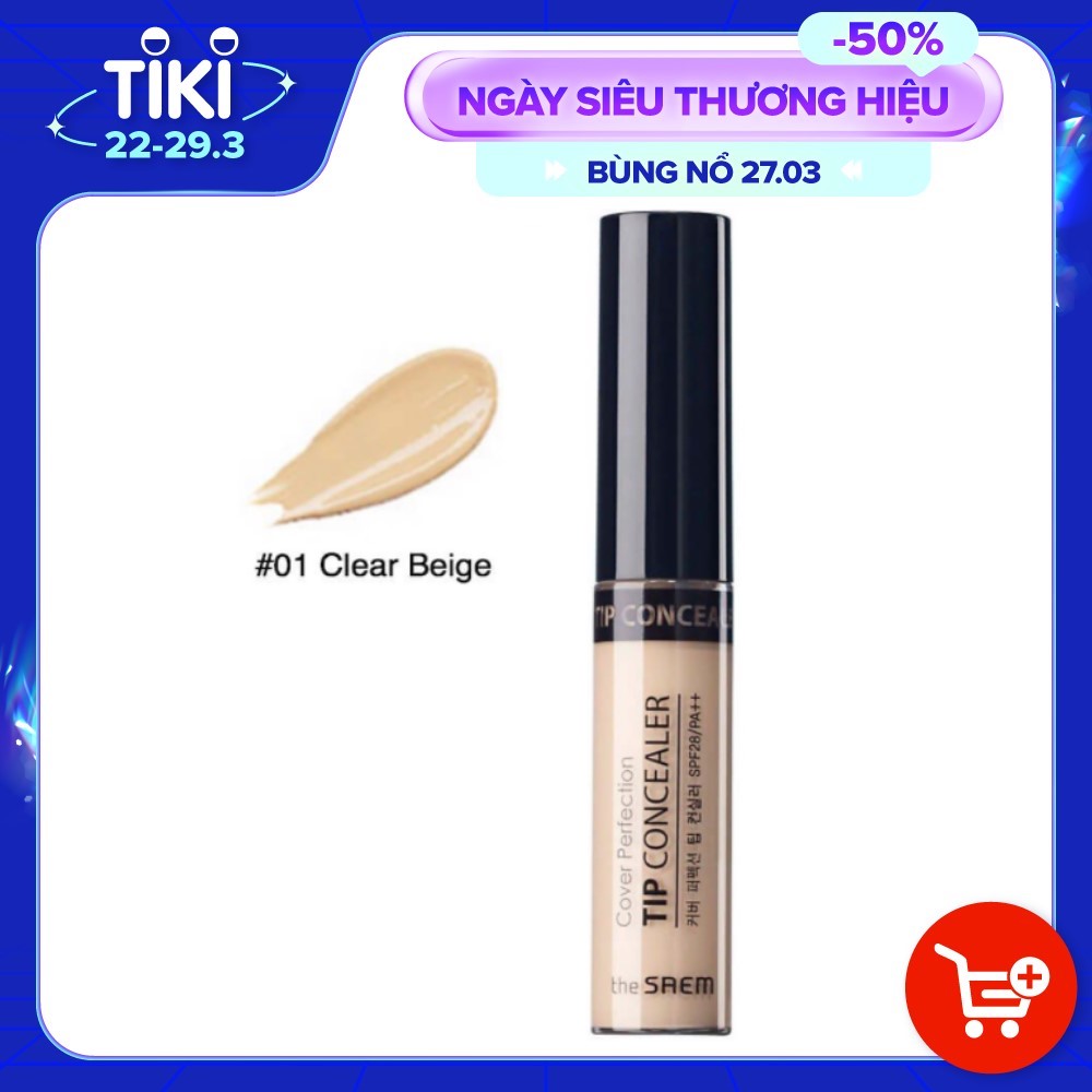 Kem Che Khuyết Điểm The Saem Cover PerfectionTip Concealer (6.5g)