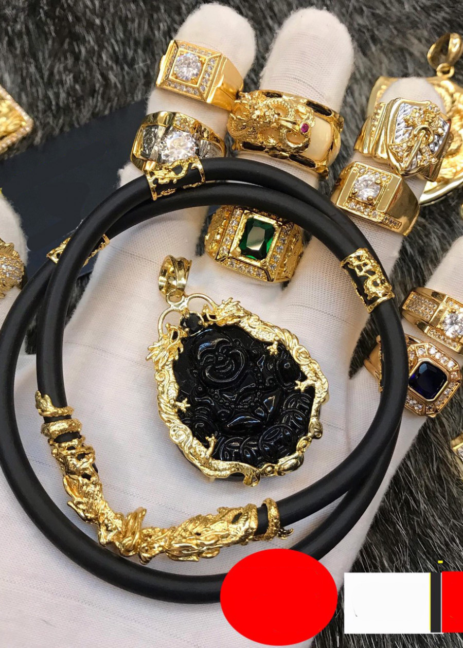 Dây chuyền nam mặt Phật Di Lặc mạ Vàng 24k MD47