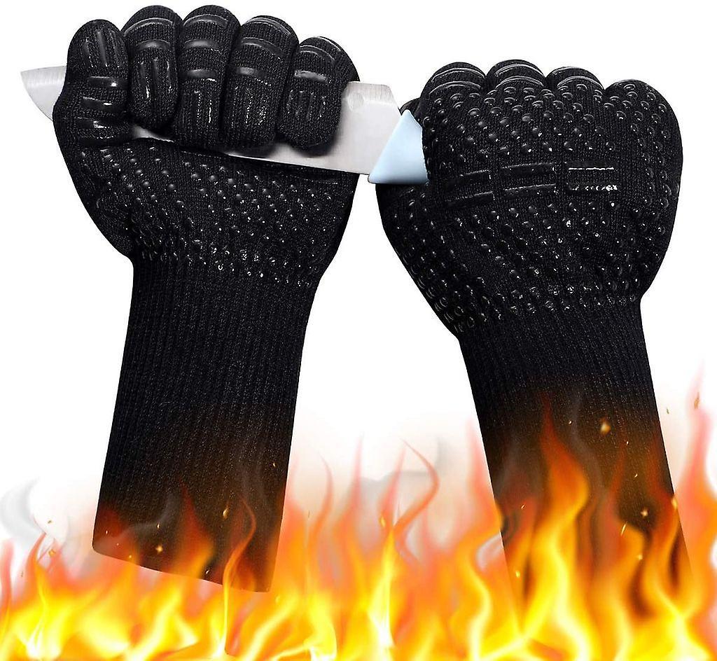 Găng tay nướng với găng tay lò nướng chống nhiệt lên đến 800C, găng tay nướng găng tay lò nướng găng tay một kích thước - màu đen