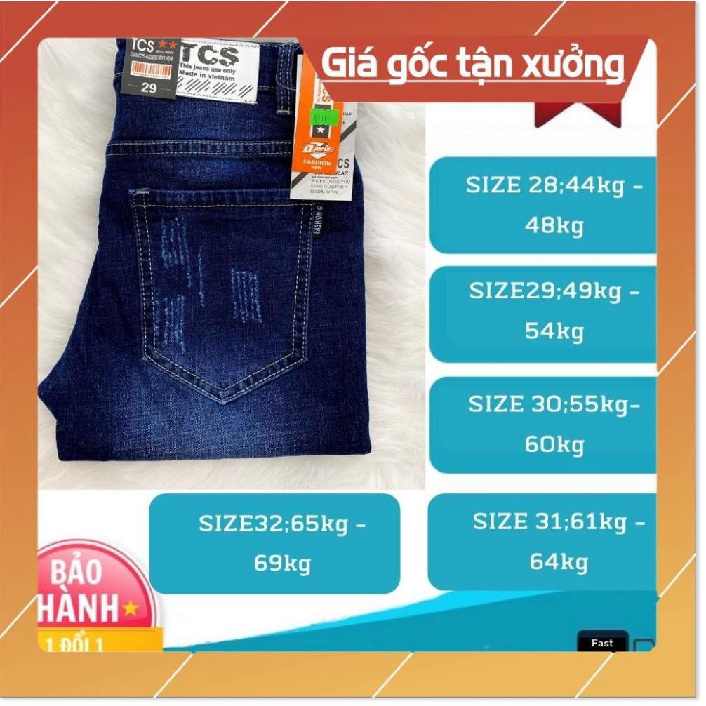 Quần Jean Nam Chất Bò Hàng Vnxk Cao Cấp Ad0301Vp Co Dãn Mẫu Túm Ống Sành Điệu