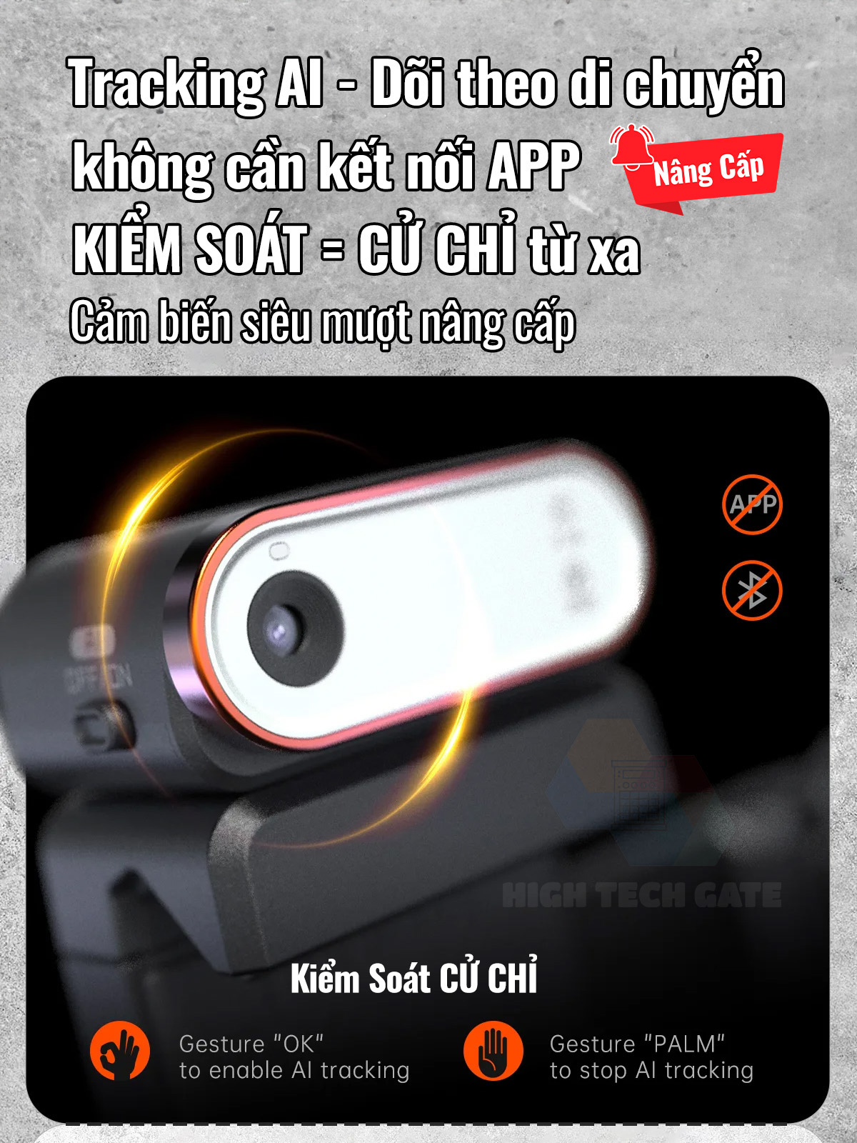 Tay cầm chống rung điện thoại hohem M6 chống rung Isteady 7.0 với tích hợp camera AI độc lập, điều khiển cử chỉ thông minh, hàng chính hãng