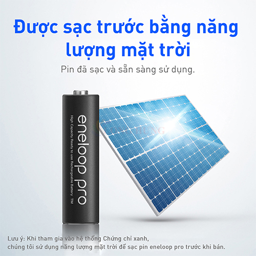 Vỉ Pin sạc Panasonic Eneloop AA 2550mAh BK-3HCCE/4BT (4 viên) - Hàng chính hãng
