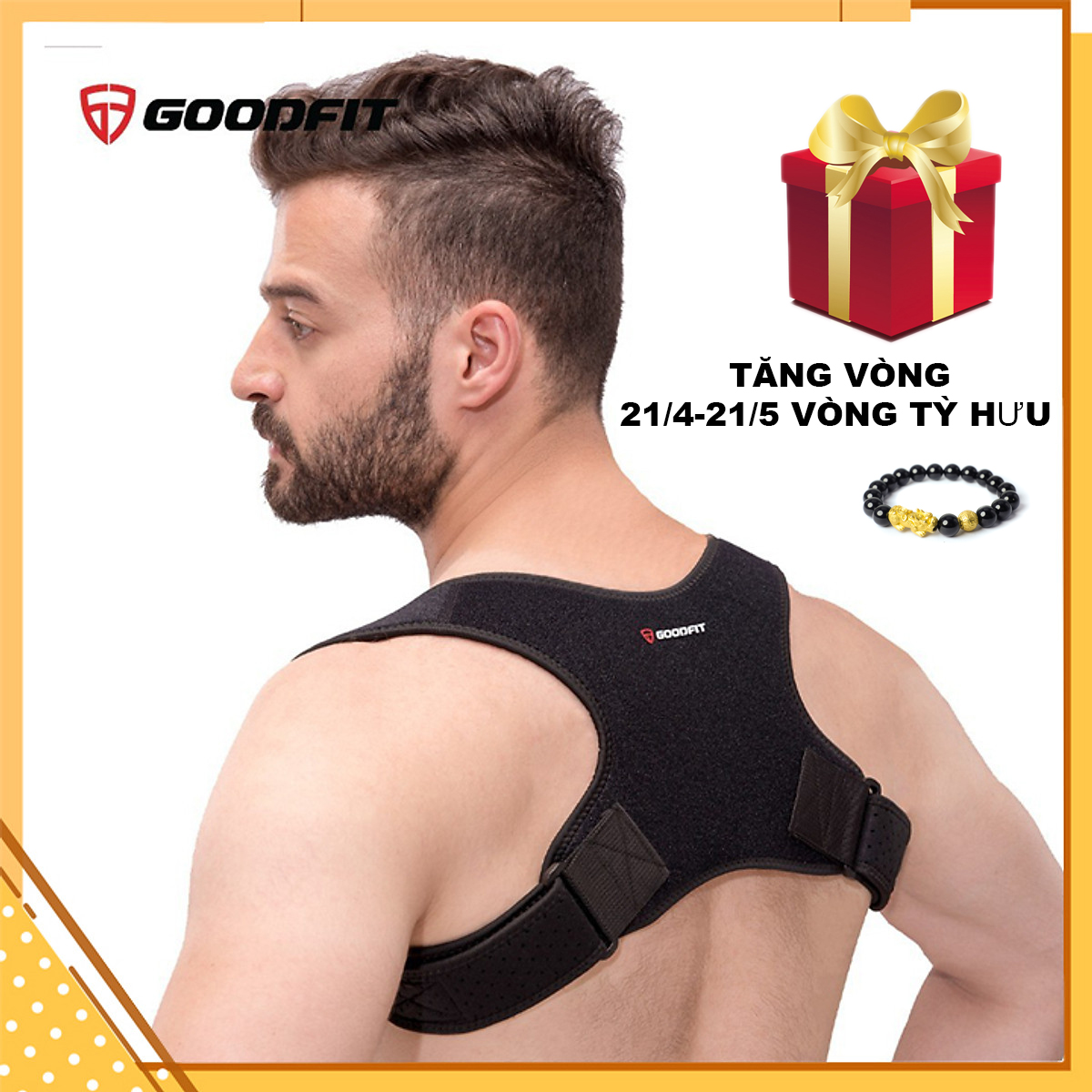 Đai Chống Gù Lưng Goodfit Co Giãn 4 Chiều GFF711P