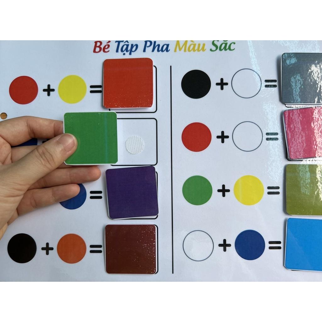 Monsi Edu Học liệu montessori màu sắc cho bé F85M