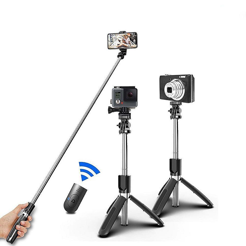 Gậy chụp ảnh 3 chân, gậy tự sướng, tripod đa năng Selfiecom L02 chụp hình bằng remote Bluetooth 4.0