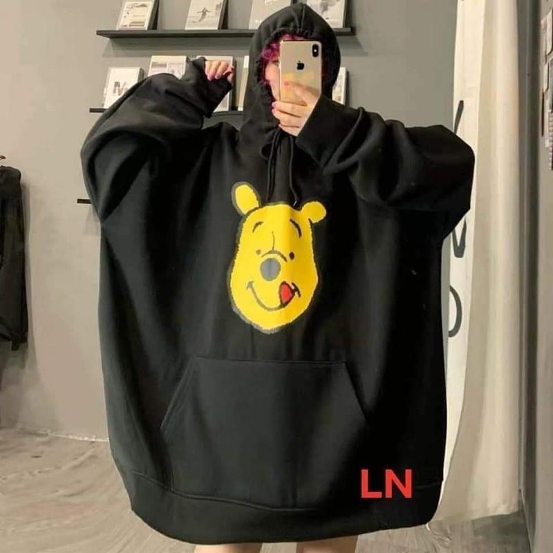 Áo hoodie logo gấu vàng lưỡi đỏ DA6