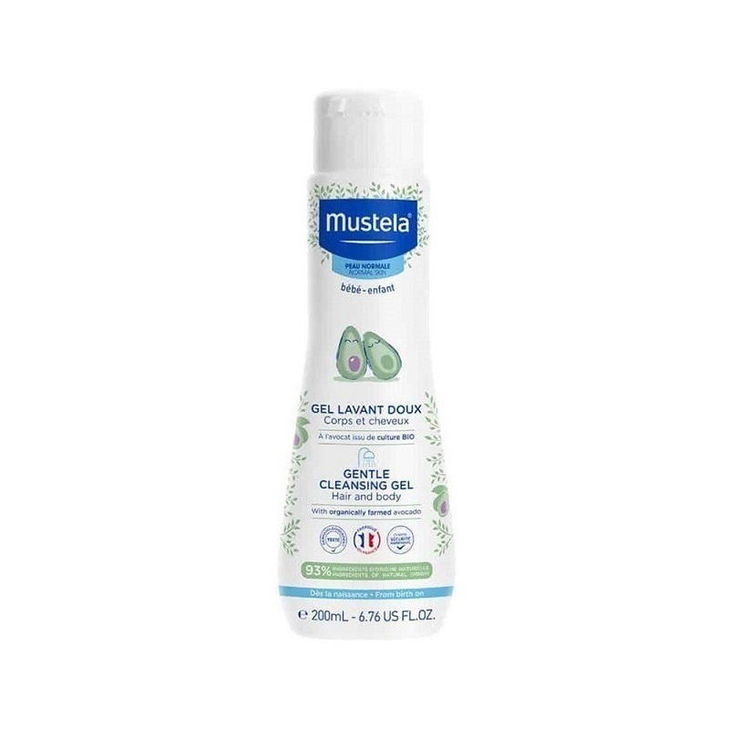 Combo Sữa tắm gội cho em bé da thường Mustela Gentle Cleansing Gel+Kem Dưỡng Mustela Hydra Bebe Lotion 50ml