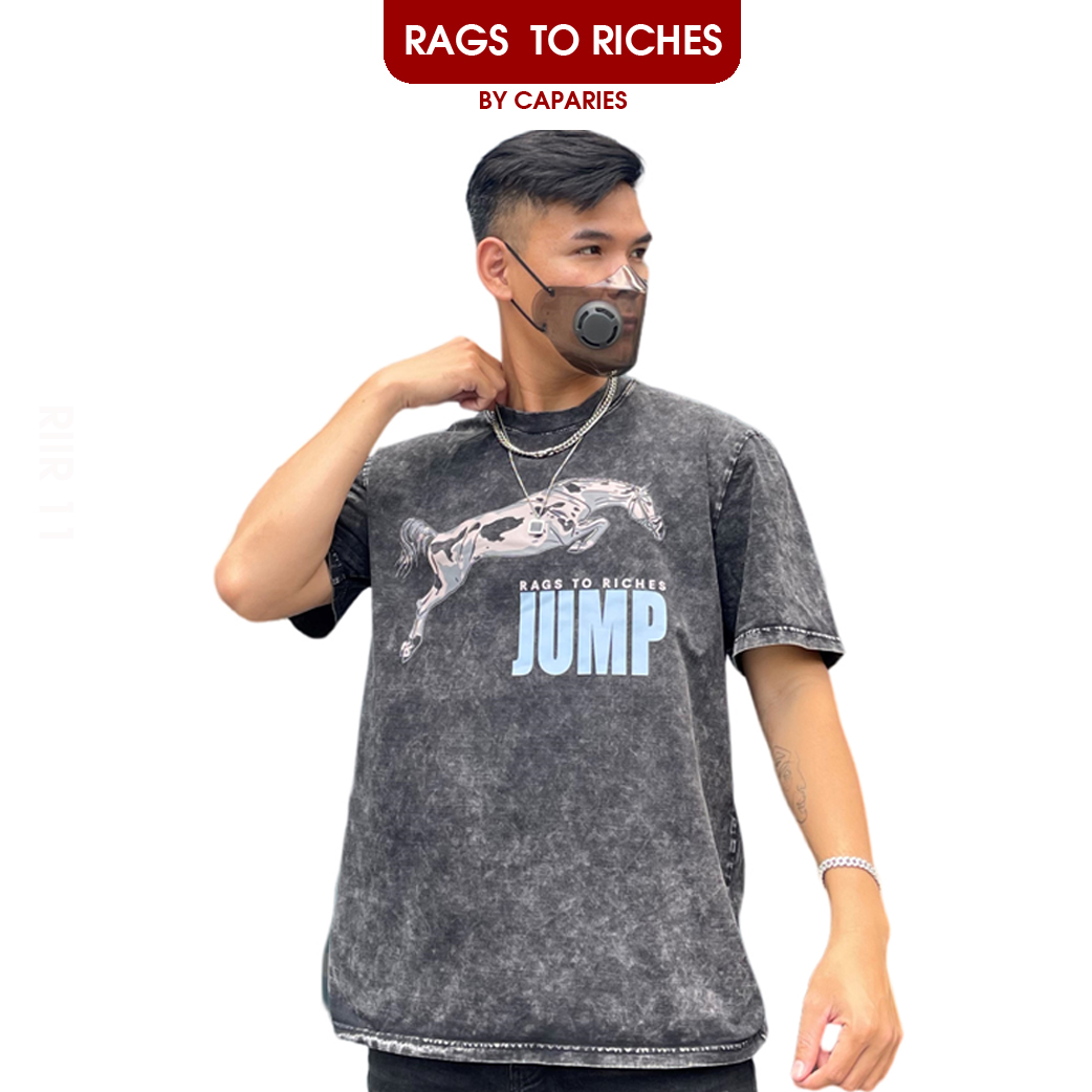 Áo Thun Nam Cao Cấp Wash11 RAGS TO RICHES CAPARIES - Form rộng Unisex Cotton 4 chiều Chống Nhăn Cổ tròn Cao Cấp - Hàng Chính Hãng