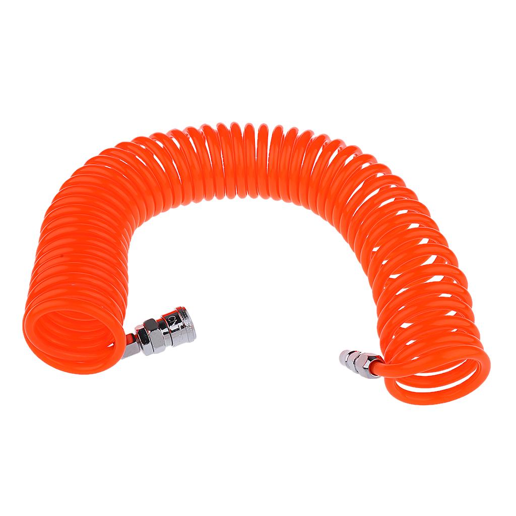 9M 8X5 Mm Có Thể Thu Vào PU Giật Máy Lạnh Ống Lò Xo Máy Nén Không Khí Công Cụ