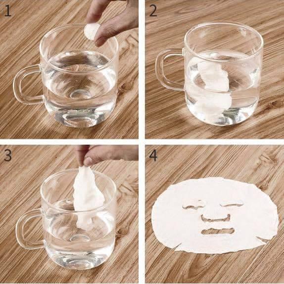Set 10 mặt nạ giấy dạng nén - Hàng Nhật nội địa