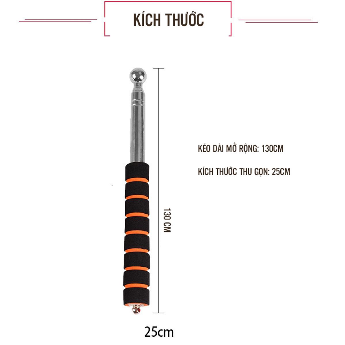 Dụng Cụ Kiểm Tra Nền Gạch 130cm, Tường Rỗng Nứt Kiểm Tra Chất Lượng Công Trình Tường, Nền Gạch Men Chất Liệu Thép Không Gỉ