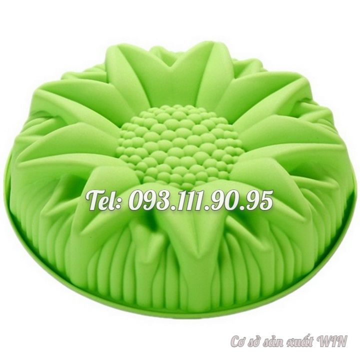 Khuôn silicon làm bánh, rau câu hoa hướng dương đại đóa - Loại 28 cm - Mã số 1025