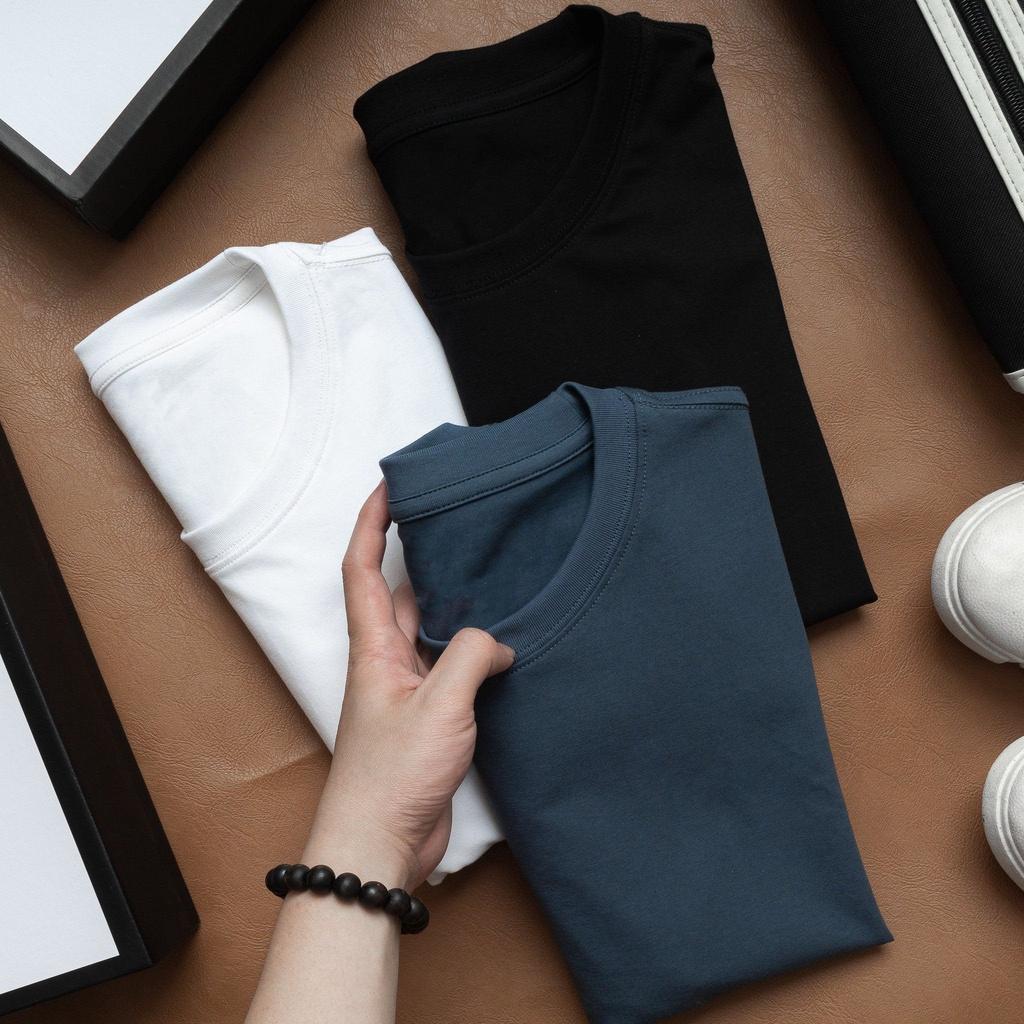 Áo thun nam TUTO5 Menswear phông ngắn tay cổ tròn trơn Basic Regular fit Premium Cotton 4 chiều cao cấp trắng/đen