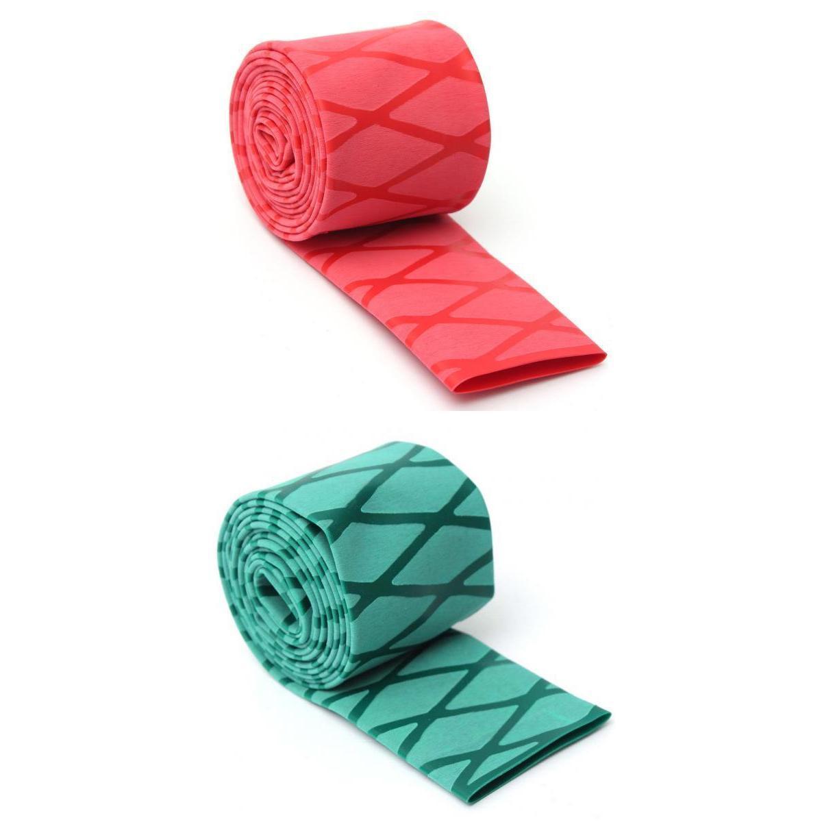 2 Non Slip Shrink Tubing Textured Grip Fishing Rod Racket Sleeve Handle