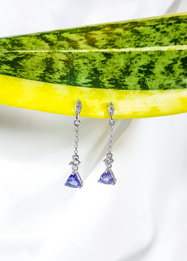 Bông tai đá Tanzanite LAT.186