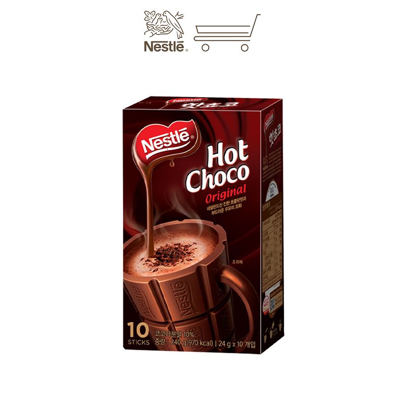 Bột cacao nguyên chất Nestlé Hot Choco (24g x10 gói)