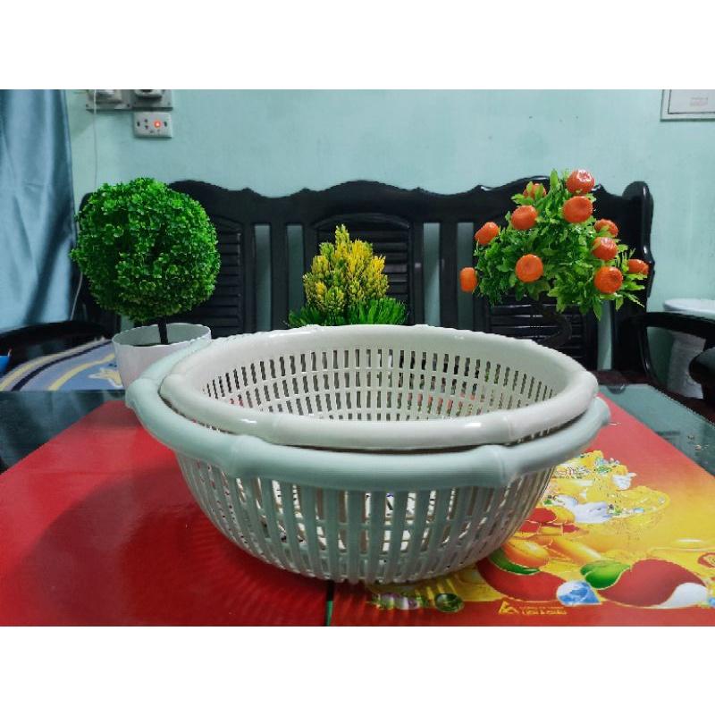 Rổ nhựa tròn đốt trúc đựng đồ đa năng đủ size,đủ màu