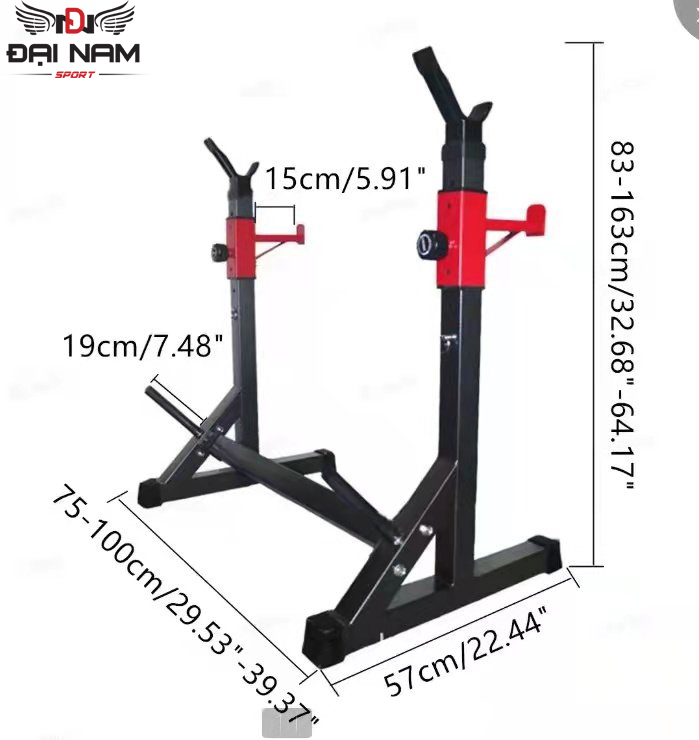 Bộ Giá Đỡ Tạ Đa Năng Điều Chỉnh GD165 Đại Nam Sport Nhập Khẩu