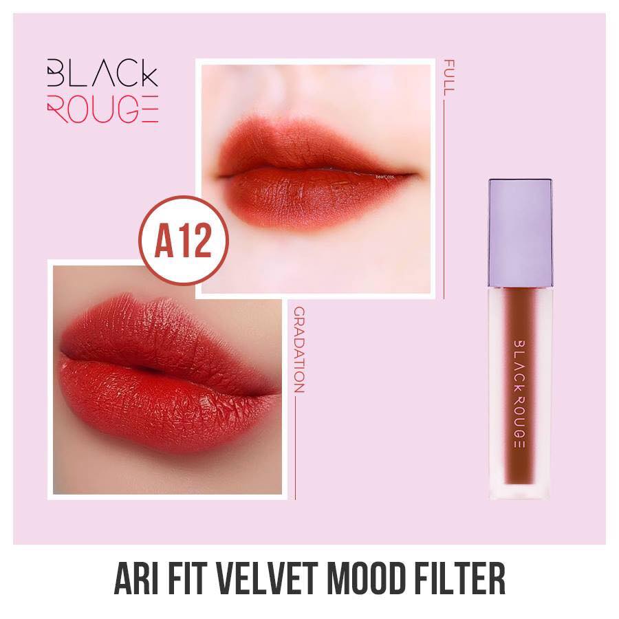 Son Kem Lì Black Rouge A12 Air Fit Velvet Tint + Tặng 1 Sáp dưỡng môi Vaseline Lip Therapy (Original, Rosy Lips hoặc Creme Brulee)