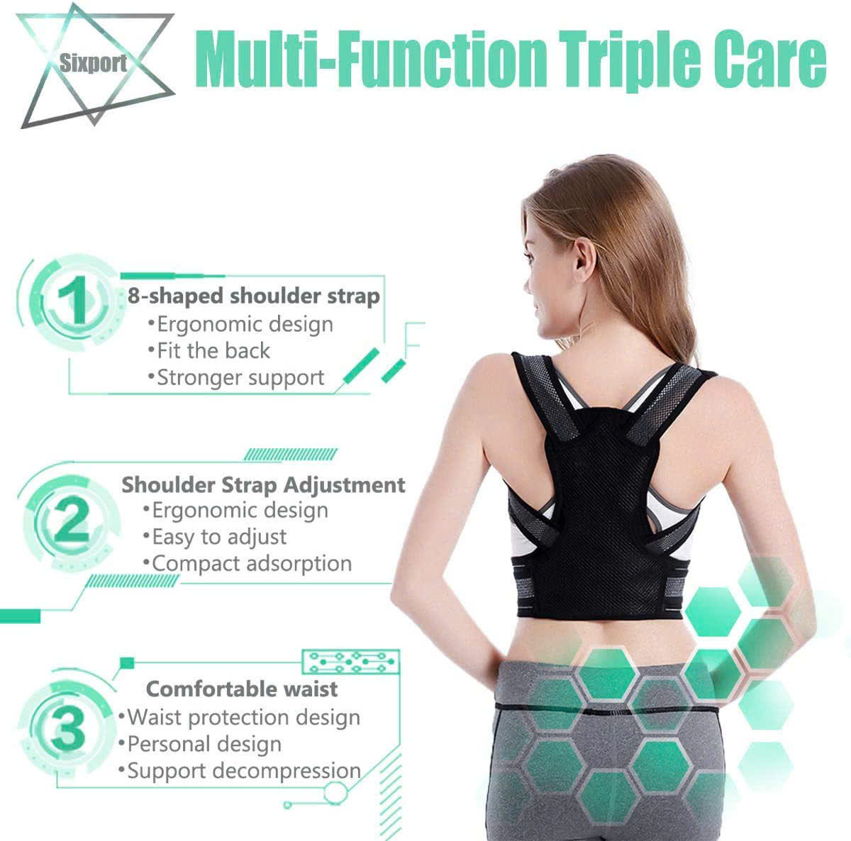 Đai đeo chống gù lưng DCG6 Đai chống gù giúp thẳng cột sống hỗ trợ vận động định hình cải thiện vóc dáng