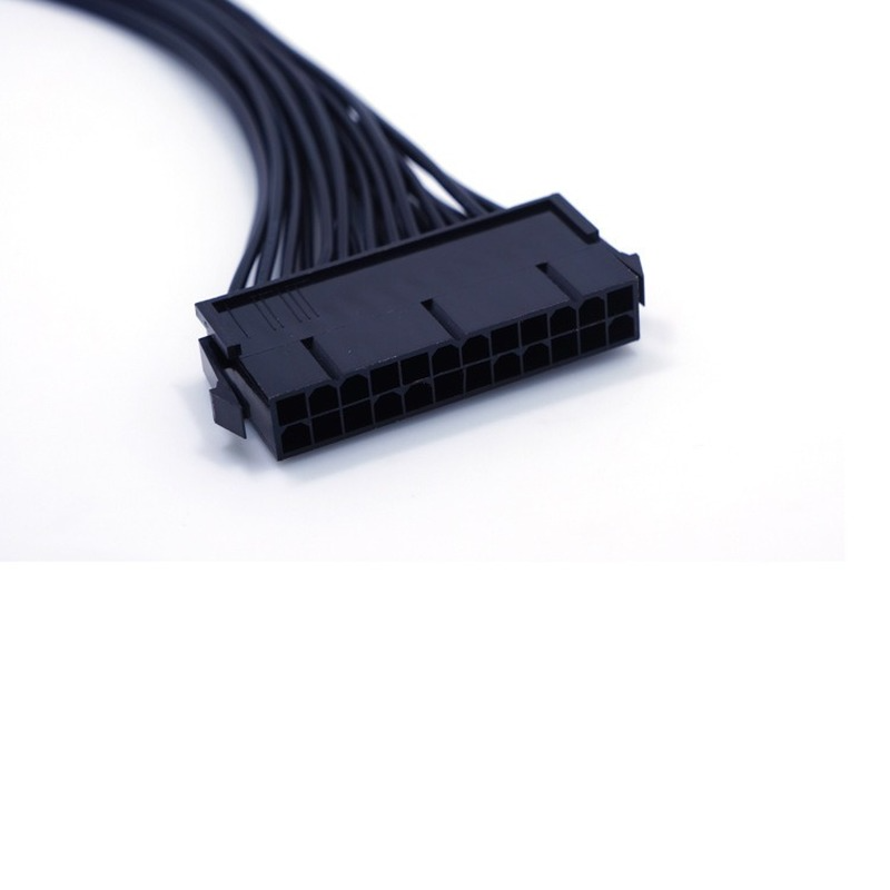 Bộ Nguồn PSU Bộ Chia Cáp Nối Dài 24 Pin Cho Bo Mạch Chủ ATX, 24Pin Sang 24 Pin 12 Inch/ 30Cm Đen 24BB