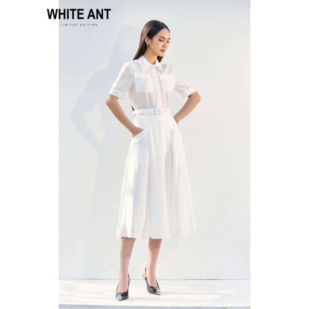 Áo Sơ Mi Nữ Ngắn Tay WHITE ANT MIRA CASE BAG SHIRT Thiết Kế Túi Ốp Thanh Lịch, Trẻ Trung 170300154